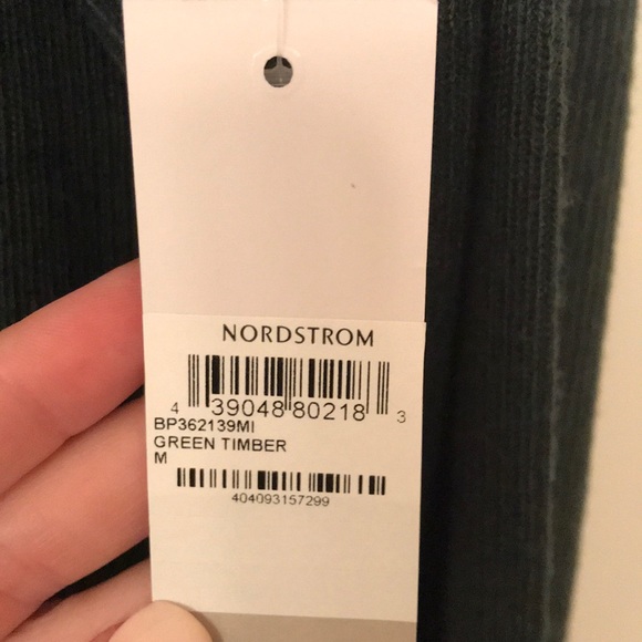 BRAND NEW BP thin V-neck Sweater Timber Green - Picture 5 of 6